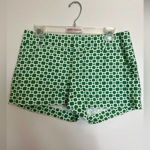 Banana Republic Ryan Fit Green & White Shorts
